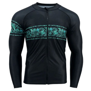Haut de sport pour homme à manches longues noir avec bordure bleue, séchage rapide, en Spandex et Polyester - Product Image 4