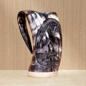 Corne de buffle faite à la main de haute qualité, design personnalisé, style animalier, art populaire, couleur naturelle, écologique, forme naturelle, anti-fuite - Product Image 5