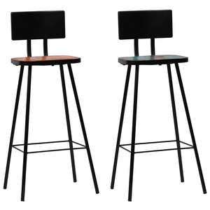 Juego de 2 taburetes de bar multicolor para uso doméstico o comercial - Product Image 1