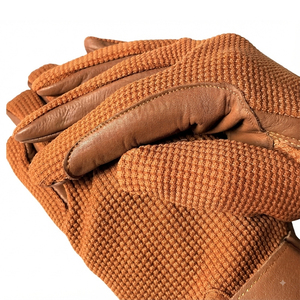 Gants d'équitation unisexes en cuir PU noir, respirants, à demi-doigts, avec fermeture auto-agrippante, pour toutes les saisons - Product Image 5