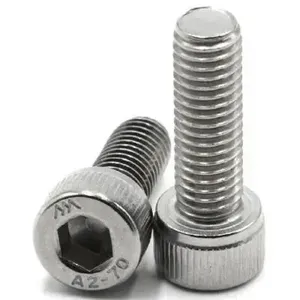 Vis à tête hexagonale avec écrous, filetage UNC, fixation industrielle en métal, qualité CW617N, SS316L, EN8, C11000, 6061, LG2, finition nickel, zinc, chrome - Product Image 3