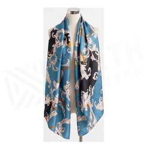 NORTH APPROACH Women's Square <b>Silk</b> <b>Scarf</b> Floral Print Elegant Multi-Functional Fashion Accessory All Seasons - Product Image 3