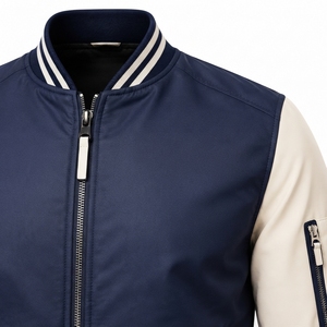 Wholesale 2026 Men's Stand Collar Bomber Jacket Quick Dry Winter Polyester Online Sale Custom Design High Street OEM Serviced - Product Image 5