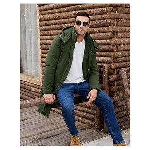 Abrigos de Invierno para Hombre, Parkas Largas, Chaquetas Acolchadas, Impermeables, Cortavientos, Aislantes, Gruesas, con Capucha, Cálidas para el Frío - Product Image 2