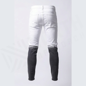 Jeans de Mezclilla Blancos Rotos para Hombre, de Alta Calidad, Corte Regular, Cintura Alta, Estilo Casual, para Invierno y Verano, Pantalones de Pierna Recta - Product Image 2