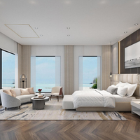 Services de Conception 3D de Mobilier pour Villa Moderne en Bord de Mer George Group et Fourniture de Matériaux de Construction Clés en Main pour Aménagements Intérieurs