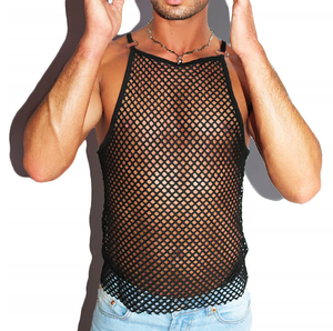 Men mesh sports vest sleeveless breathable gym workout tank top quick dry fitness activewear ice silk mesh for <b>running</b> training - Product Image 5