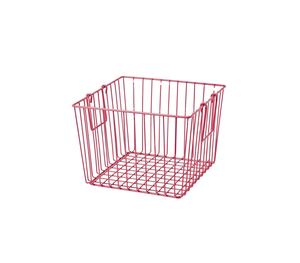 Cesta de alambre de hierro personalizada de calidad de lujo, acabado de recubrimiento en polvo rojo, tamaño estándar para utensilios de cocina, Metal hecho para fiestas - Product Image 1