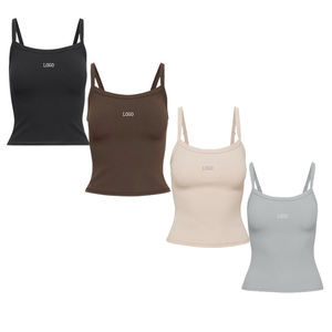 Camiseta sin mangas de color liso y corte ajustado para mujer – Prenda ligera de verano, chaleco moderno, camisetas sin mangas de marca de moda clásica - Product Image 4