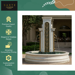 Fuente de Jardín Moderna de Mármol de Gran Tamaño, Ecológica y de Alta Calidad, Cascada en Cascada, Montaje en Suelo, para Hotel o Villa de 5 Estrellas - Product Image 6