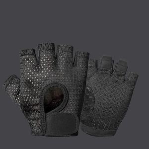 Breathable Half <b>Finger</b> Leather Unisex Workout Weightlifting Body Building Training Fitness Gym Gloves Adjustable Wrist <b>Strap</b> - Product Image 3