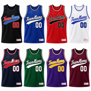 Camiseta de Baloncesto, Uniforme de Equipo, Bordado Personalizado, Logotipo Personalizado, Nombre y Número Personalizados, Absorbe la Humedad, Transpirable, Sin Mangas, Verano - Product Image 2