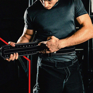 เข็มขัดยกน้ำหนักหนังวัวแท้แบบสั่งทำพิเศษ (OEM) สำหรับงานหนัก รองรับหลังสำหรับออกกำลังกาย ยกน้ำหนัก ซิทอัพ สควอท และเดดลิฟท์ - Product Image 4