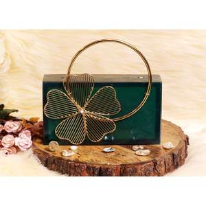 Bolso de Mano de Resina de Lujo Hecho a Mano para Mujer, Bolso de Noche para Fiestas, Vajilla y Decoración - Product Image 4