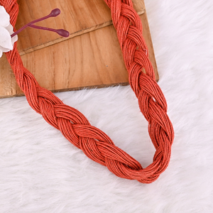 Hand Braided Natural Jute Rope <b>Statement</b> <b>Necklace</b> - Product Image 5
