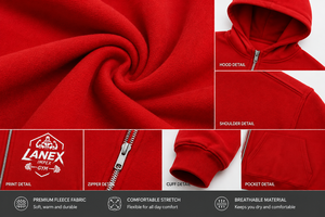 Sweat à capuche zippé surdimensionné et épais personnalisé pour homme, masque intégral en polaire, streetwear de sport à marque privée - Product Image 5