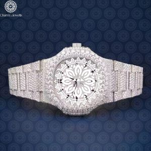 Reloj Irregular de Acero Inoxidable para Mujer Charm Jewells con Bisel de Diamantes, Cristal de Zafiro, Diseño Hueco, Lujoso y Moderno - Product Image 1
