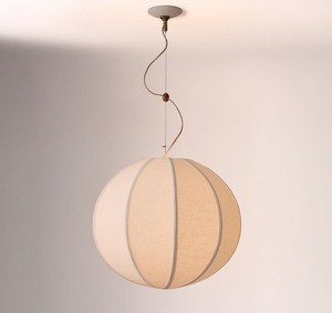 Luminaire suspendu rond en tissu scandinave, montage au plafond, décoration intérieure, luminaire léger pour salon - Product Image 3