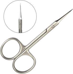 Tijeras de Belleza de Acero Inoxidable de 9.5cm para Diestros, Punta Recta Afilada, Corta Cutículas, Duraderas, para Manicura de Adultos - Product Image 4