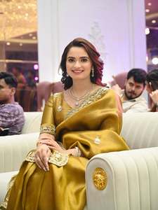 BT 444 HEAVY FANDY SATIN SILK WITH ZARI AND SEQUENCE WORK - Product Image 4