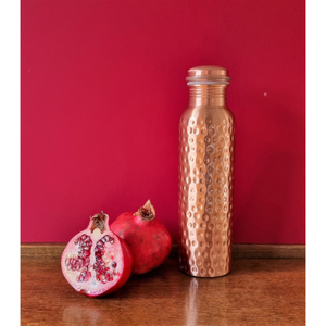 Wholesale Double Wall High Quality Top Selling Leak Proof and Jointless Hammered Copper Water Bottle for Yoga Gym Office School - Product Image 1