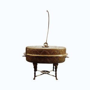 Plat à chafing ovale de luxe en laiton massif avec support suspendu, design fait main, pour buffet d'hôtel et service de repas, idéal pour les fêtes - Product Image 2