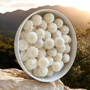 ดอกไม้ไม้โซล่า ขนาด 8-8.5 ซม. ก้านไฟเบอร์จากต้นเซสบาเนีย สำหรับอโรมาเธอราพี ทำด้วยมือ เป็นมิตรต่อสิ่งแวดล้อม แบบเจาะรู สำหรับตกแต่ง - Product Image 2