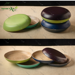 Assiette en bambou traditionnelle vietnamienne au design classique pour une utilisation quotidienne dans la cuisine - Product Image 1
