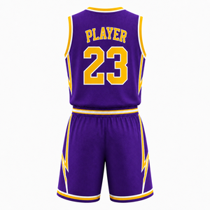 Ensemble d'uniformes de basketball personnalisés en gros – Maillot et short sublimés, légers et respirants pour équipes professionnelles - Product Image 4