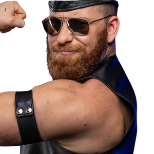 Bracelet large en cuir pour homme, cuir véritable de qualité supérieure, ajustement réglable, style minimaliste, bracelet de club - Product Image 3