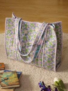 OEM Assorted Quilted Cotton Tote Bag Handmade <b>Block</b> Print Print Shoulder Bag Wholesale - Product Image 5