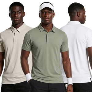 Chemises de golf de luxe pour hommes, respirantes, en nylon et élasthanne, avec impression de logo personnalisé, brodées, absorbantes, séchage rapide, pour la course à pied - Product Image 6