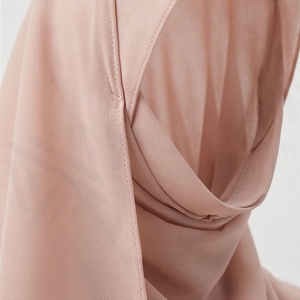 Hiyab de Chifón de Color Sólido para Mujer, Transpirable, para Uso Diario, Pañuelo Islámico - Product Image 4