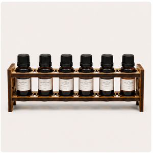 Wooden Essential Oil <b>Storage</b> <b>Rack</b> Rectangular Minimalist Design Single Tier Durable Standing Type for Home Use - Product Image 2