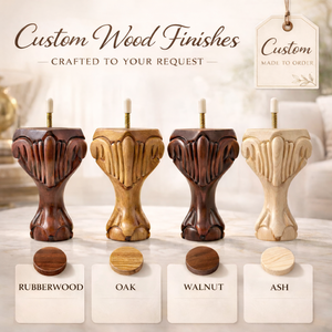 Custom Solid Wood Carved T Shape Heavy Duty <b>Sofa</b> <b>Legs</b> Vintage Furniture <b>Replacement</b> Feet Hardware Kit Easy Installation <b>for</b> - Product Image 4