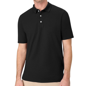 Camisas de Golf de Manga Corta Tejidas al por Mayor, con Botones, Color Sólido, de Alta Calidad, con Logotipo Personalizado con Impresión Digital, Camisas para Hombre 100% Algodón de Secado Rápido - Product Image 3