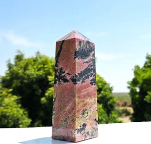 Torre de Cristal de Rodonita de Alta Calidad, Piedra Rosa Decorativa para el Hogar, Generador de Puntos, Artesanía de Piedra Semipreciosa de Calidad para el Hogar - Product Image 3