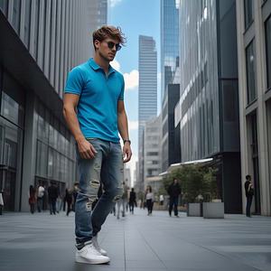 Polo de hombre de talla grande al por mayor 100% algodón 210 gramos Piqué de retales logotipo personalizado tejido de punto transpirable informal - Product Image 2