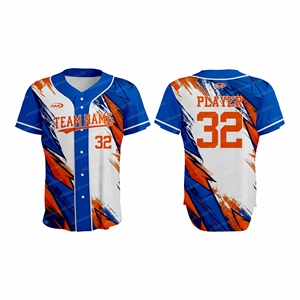 Camiseta de Béisbol Sublimada Personalizada con Nombre del Equipo, Secado Rápido, Poliéster, Unisex, Manga Corta, Todas las Temporadas, Corte Regular - Product Image 1