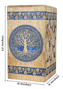 โกศไม้ทำมือสำหรับงานศพผู้ใหญ่ พร้อมโลโก้สั่งทำ ราคาประหยัด - Product Image 2