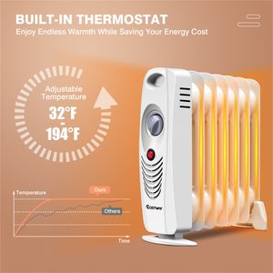 Stufa Compatta a Olio da 700W con Maniglia per Trasporto Facile, Riscaldamento a Convezione a 360 Gradi, Protezioni di Sicurezza Multiple, Manuale per Uso Interno - Product Image 6