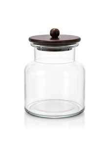 โหลแก้วเก็บของขายดีพร้อมฝาไม้ สำหรับเก็บขนม น้ำตาล ชา กาแฟในครัว มีจำหน่ายในราคาส่งออก - Product Image 6