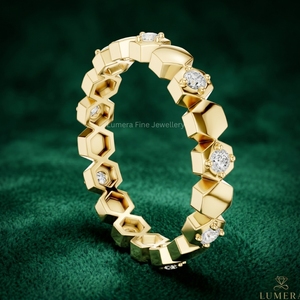 แหวนเพชรทองคำขาวสำหรับผู้หญิงจาก Lumera Fine Jewelry ทรงกลมเจียระไนแบบบริลเลียนท์ ได้รับการรับรองจาก GIA แหวนแต่งงานสุดหรู - Product Image 4