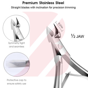 Juego de 5 Piezas de Cortacutículas Profesional de Acero Inoxidable, Removedor de Piel Muerta con Cuchilla Afilada, Herramienta de Manicura y Pedicura - Product Image 3