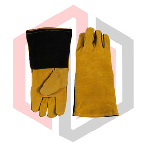 ถุงมือเชื่อม MIG MAG หนังลูกวัวแบบแยกชิ้น ทนต่อการฉีกขาด ระบายอากาศได้ดี ปราศจากซิลิโคน ป้องกันไฟฟ้าสถิต ทนความร้อน - Product Image 4