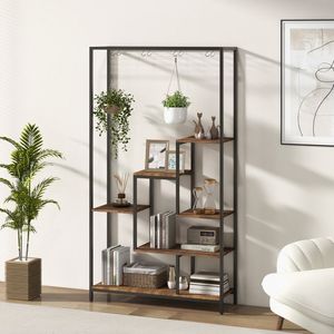 Soporte de Metal de 6 Niveles para Plantas con 10 Ganchos Colgantes, Estante de Exhibición Interior de 71 Pulgadas - Product Image 6