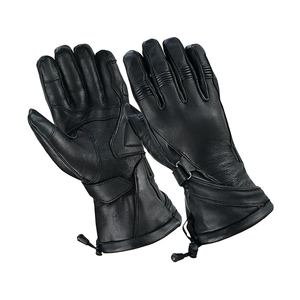 Guantes de Motocicleta Estilo Cuero Negro, Dedos Completos, Correa de Muñeca Ajustable, Guantes de Conducción, Venta al Por Mayor, OEM, Personalizados - Product Image 1