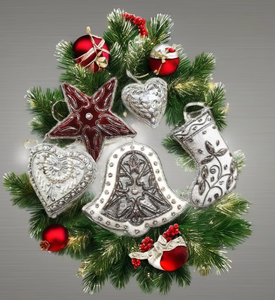 Ornements de Noël de luxe de haute qualité, doux et élégants, brodés à la main avec des motifs personnalisables - Product Image 6