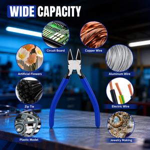 5 Inch Stainless Steel Precision Flush Cutter Pliers <b>Wire</b> Snips for 3D Printing Jewelry Making <b>Craft</b> Tool 2 Pack - Product Image 4