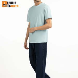 Camisetas de Hombre 100% Algodón Tejido, Manga Corta, Venta al Por Mayor, Ropa de Verano, Color Sólido, Transpirable, Ecológico - Product Image 5